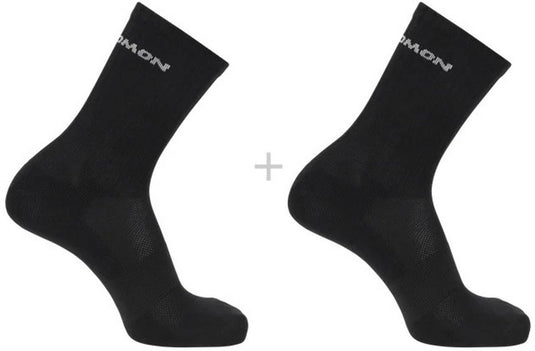 Salomon - evasion crew socks | 2-pack | sokken | maat xl 45-47 - zwart