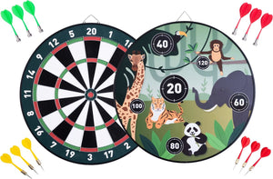 Engelhart magnetisch dartbord dubbelzijdig dieren