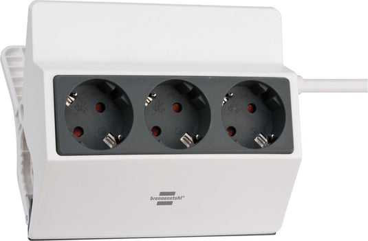 Brennenstuhl klembare stekkerdoos 3-voudig 3m h05vv-f 3g1,5 wit antraciet