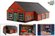 Kids globe boerderij woonhuis met stal, 1:32
