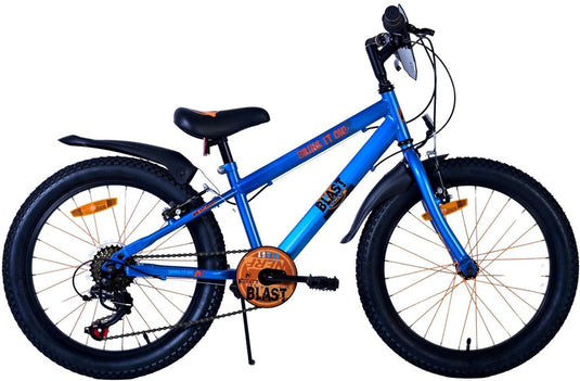 Volare nerf kinderfiets - jongens - 20 inch - satijn blauw - 6 speed