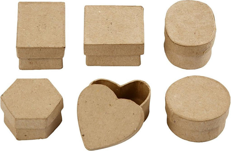 Load image into Gallery viewer, Creativ company papier mache creotime: mini doosjes 6 stuks 5x3 cm
