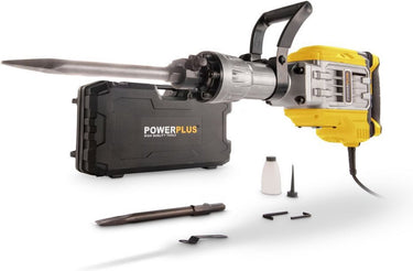 Powerplus powx11861 breekhamer - 1700w - 60 joule - sds hex - trilling reductie - incl. gereedschapskoffer met wielen en 2 beitels - voor beton en steen