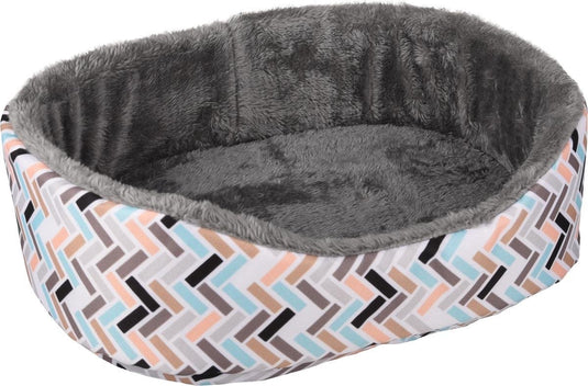 Flamingo knaagdierenmand clavio ovaal - slaapplaats - 35x28x11 cm multi-color
