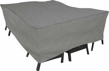Eurotrail waterdichte hoes voor tuintafel met stoelen, zitgroep hoes, cantonic 225x175x100cm, grijs