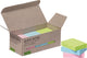 Q-connect quick notes recycled pastel | ft 38 x 51 mm | 100 vel | doos van 12 stuks in geassorteerde kleuren