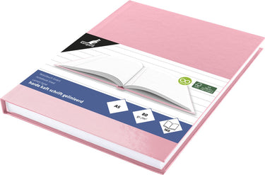 Kangaro schrift - a5 - lijn - 160 pagina's - 80 grams - harde kaft - pastel roze - 5 stuks