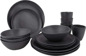 Bo-camp - urban outdoor - servies - hoxton - 16 stuks - grijs