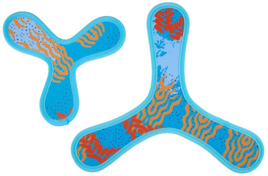 Eddy toys frisbee set 2 stuks - zachte frisbee - lichtgewicht werpschijf - buitenspeelgoed strand en tuin - blauw