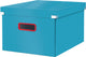 Leitz cosy click store middelgrote a4 opbergdoos - 85% gerecycled karton - opvouwbare archiefdoos met deksel - 28.1 x 20 x 37 cm (bxhxd) - sereen blauw