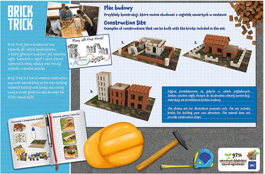 Brick trick bouwset xl bouwplaats - creatief speelgoed met echte stenen.
