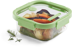 Lékué vershouddoos glas 1100 ml - vierkant - green