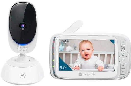 Motorola nursery babyfoon met camera - baby monitor vm75 - baby camera met kleuren display, tweeweg communicatie, slaapliedjes en infrarood nachtvisie - 300m bereik