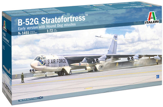 Italeri modelbouwpakket vliegtuigen - 1451 b-52g stratofortress early version with hound dog missiles plastic - 1:72 - modelbouw