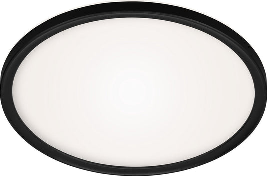 Briloner slim - led plafonniére - plafondlamp - 18w - wit-zwart - ø29.3cm