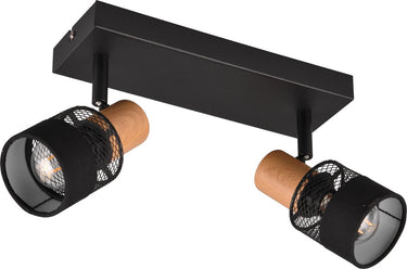 Trio nandini - spot - zwart mat - excl. 2x e14 10w