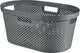 Curver infinity recycled wasmand dots - 40 liter - 100% recycled - donkergrijs