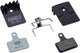 Bbb cycling discstop coolfin schijfremblokken shimano - complete set remblokken compatibel met shimano schijfremmen - organisch met koelvinnen - bbs-561c