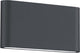 Trio thames ii - wandlamp - antraciet - incl. 2x smd 4,5w - verlichting omhoog en omlaag - wandmontage - niet dimbaar - buitenverlichting - ip54