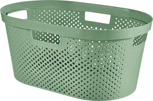 Curver - infinity recycled dots - wasmand - 40l - groen
