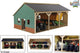 Kids globe landbouwloods hout voor 3 tractoren, 1:16