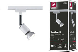 Paulmann urail railspot pure ii losse spot gu10 max. 10w dimbaar 230v wit, chroom