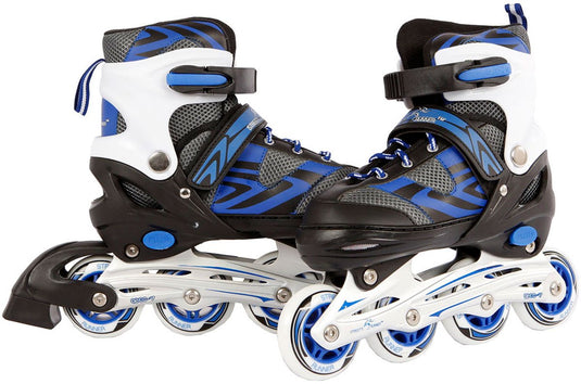 Street rider skeelers blauw zwart, maat 33-36