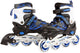 Street rider skeelers blauw zwart, maat 33-36