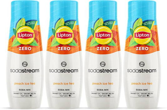 Sodastream lipton ice tea peach zero siroop 4-pack