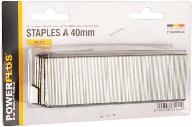 Powerplus powair0334 nieten - voor nietmachine tacker -type a - 40mm - 1000stuks