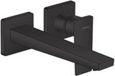 Hansgrohe metropol ééngreeps wastafelmengkraan afbouwdeel met voorsprong 225 mm en afvoerplug mat zwart