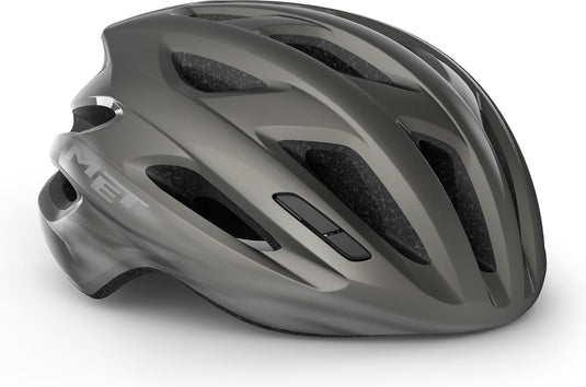 Met idolo fietshelm mannen vrouwen – race fietshelm volwassenen - maat xl (60-64cm) - titanium glossy