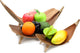 Aw gifts coconut leaf fruit bowl set - natural