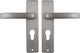 Starx deurklink zilver - rvs look â€“ deurbeslag â€“ deurschild voor profielcilinder (pc55) â€“ deurklink blok