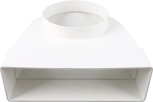 Starx overgangstuk haaks rond naar rechthoek 125 naar 204x60mm (45.709.33)