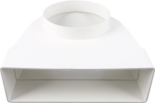 Starx overgangstuk haaks rond naar rechthoek 125 naar 204x60mm (45.709.33)