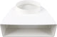 Starx overgangstuk haaks rond naar rechthoek 125 naar 204x60mm (45.709.33)
