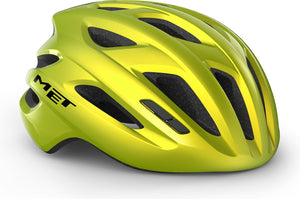 Met idolo fietshelm mannen vrouwen – race fietshelm volwassenen - maat m l (52-59cm) - lime yellow allic glossy