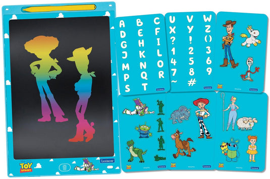 Lexibook speelgoed story 11’’ meerkleurige leer- en teken-e-ink-tablet met sjablonen