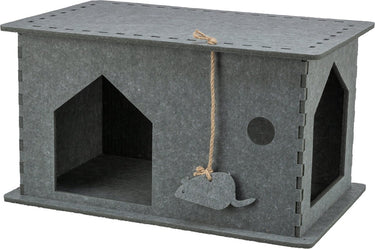 Trixie - kattenmand - huis lene - vilt - grijs - 54x30x35 cm