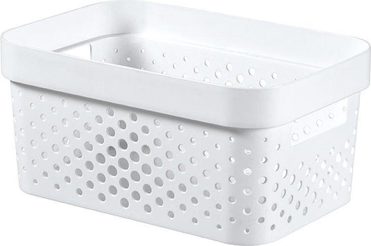 Curver infinity box dots 4,5l wit - 100% recycled