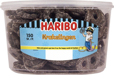 Haribo drop krakelingen - snoep - 150 stuks silo