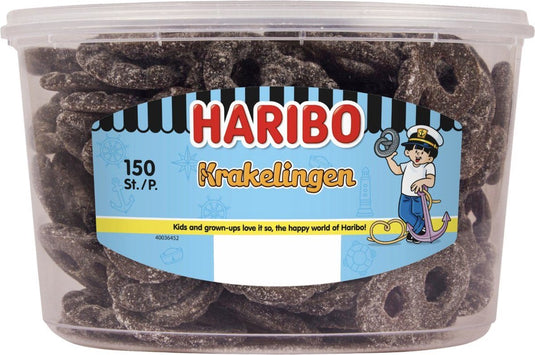 Haribo drop krakelingen - snoep - 150 stuks silo