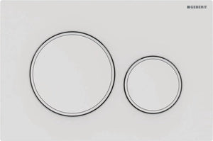 Geberit sigma20 bedieningsplaat - 2-toets spoeling - rond - mat wit
