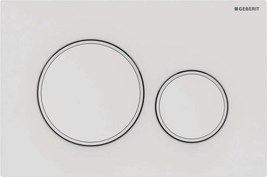 Geberit sigma20 bedieningsplaat - 2-toets spoeling - rond - mat wit