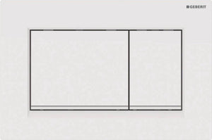 Geberit bedieningsplaat sigma30, 2-toets: wit, glazendwit