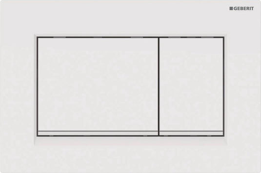 Geberit bedieningsplaat sigma30, 2-toets: wit, glazendwit