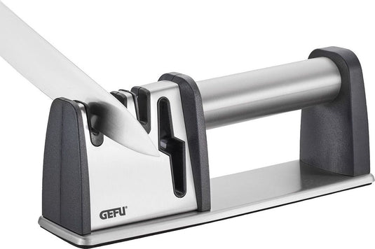 Gefu colt pro messenslijper – 4-in-1 slijpsysteem – voor messen en scharen – diamant, wolfraamstaal en keramiek