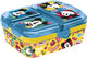 Stor disney's mickey mouse kinderlunchbox – broodtrommel met 4 vakken voor kinderen vanaf 4 jaar - vaatwasserbestendig bpa-vrij - geel lichtblauw