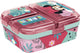 Stor disney's minnie mouse kinderlunchbox – broodtrommel met 4 vakken voor kinderen vanaf 4 jaar - vaatwasserbestendig bpa-vrij - roze turquoise